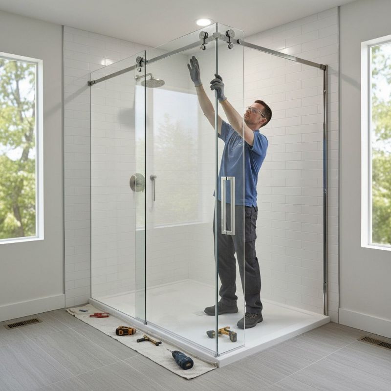 Glass Shower Door Installation in Littleton, CO